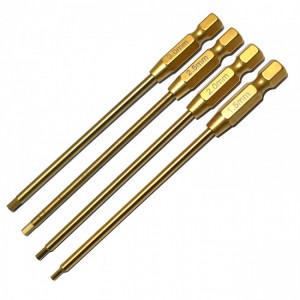 ROADTECH NSD065-OC Ti-Coated Tips 4pcs 6.35mm / 1/4 L=90mm Hex1.5/2.0/ 2.5/3.0mm - NSD065-OC