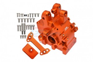 GPM MAKX012NF/R ALUMINUM FRONT / REAR GEAR BOX ARRMA RC  1/5 4WD KRATON 8S BLX MONSTER TRUCK ARA110002T1/T2 - ORANGE - MAKX012NF/R-OR