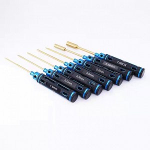 ROADTECH NSD078-OC Blue Tool Box Set Hex 1.5/2.0/2.5/3.0mm Ti TipsBox 5.5 / 7.0mm Ball 2.0 - NSD078-OC