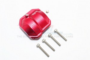 ALUMINIUM FRONT/REAR DIFFERENTIAL COVER WITH HOLE - AXIAL SCX10 II - Red - SCX2012AO-R