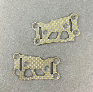 3RACING SAK-D558 Graphite Rear Suspension Plate 197mm  For 1/10 RC SAKURA D5 MR DRIFT CAR - GOLDEN - SAK-D558/GO