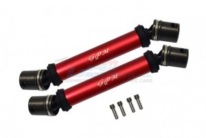 GPM LMT037SA ALUMINIUM FRONT+REAR UNIVERSAL CVD DRIVE SHAFT LOSI 1/8 LMT 4WD SOLID AXLE MONSTER TRUCK LOS04022 - RED - LMT037SA-R