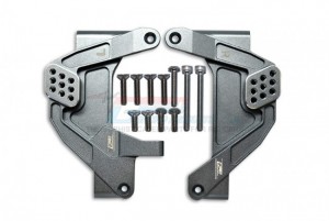 GPM SCX6028 ALUMINUM FRONT SHOCK MOUNT AXI251001 AXIAL RACING 1/6 4WD SCX6 JEEP JLU WRANGLER AXI05000 - GUN SILVER - SCX6028-GS