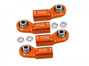 GPM SCX6161/BE ALUMINUMBALL ENDS FOR ORIGINAL FRONT STEERING TIE ROD AXIAL RC 1/6 4WD SCX6 JEEP JLU WRANGLER AXI05000 - ORANGE - SCX6161/BE-OR