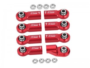 GPM SCX6160F/BE ALUMINUMBALL ENDS FOR ORIGINAL FRONT LINK BAR AXIAL RC 1/6 4WD SCX6 JEEP JLU WRANGLER AXI05000 - RED - SCX6160F/BE-R