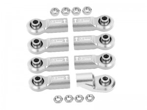GPM SCX6160F/BE ALUMINUMBALL ENDS FOR ORIGINAL FRONT LINK BAR AXIAL RC 1/6 4WD SCX6 JEEP JLU WRANGLER AXI05000 - SILVER - SCX6160F/BE-S