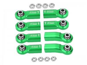GPM SCX6160R/BE ALUMINUM BALL ENDS FOR ORIGINAL REAR LINK BAR AXIAL RC 1/6 4WD SCX6 JEEP JLU WRANGLER AXI05000 - GREEN - SCX6160R/BE-G