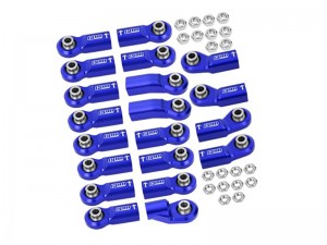 GPM SCX6162/BE  COMPLETED BALL ENDS FOR ORIGINAL FULL SET LINK BAR AXIAL RC 1/6 4WD SCX6 JEEP JLU WRANGLER AXI05000 - BLUE - SCX6162/BE-B
