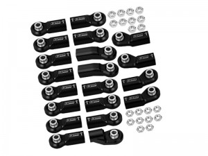 GPM SCX6162/BE  COMPLETED BALL ENDS FOR ORIGINAL FULL SET LINK BAR AXIAL RC 1/6 4WD SCX6 JEEP JLU WRANGLER AXI05000 - SCX6162/BE-BK