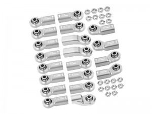 GPM SCX6162/BE  COMPLETED BALL ENDS FOR ORIGINAL FULL SET LINK BAR AXIAL RC 1/6 4WD SCX6 JEEP JLU WRANGLER AXI05000 - SILVER - SCX6162/BE-S