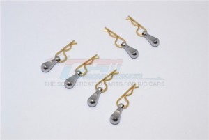 GPM BCM003XS BODY CLIPS W/ ALUMINIUM MOUNT For 1/12 1/16 1/18 RC Car - BCM003XS-GS