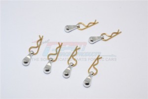 GPM BCM003XS BODY CLIPS W/ ALUMINIUM MOUNT For 1/12 1/16 1/18 RC Car - SILVER - BCM003XS-S