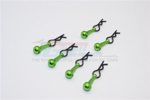 GPM BCM001S BODY CLIPS ALUMINIUM MOUNT For 1/10 1/16 1/18 RC Car - GREEN - BCM001S-G