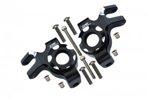 GPM SCX6021 ALUMINUM FRONT KNUCKLE ARMS AXI252004 AXIAL RACING 1/6 RC 4WD SCX-6 CRAWLER - SCX6021-BK