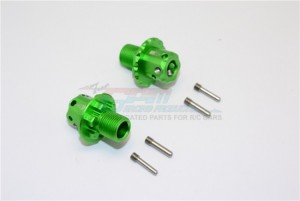GPM SKE010/+13MM ALUMINUM 13MM HEX ADAPTERS TEAM CORALLY 1/10 SKETER XL4S MONSTER - GREEN - SKE010/+13MM-G
