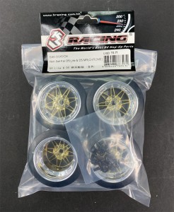 3RACING SAK-D545 ABS PLASTIC RIM SET - BLACK COLOR FOR D5 MR / D5 LITE 1/10 CAR - SAK-D545/CH