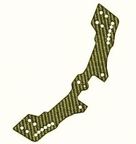 3RACING SAK-D556 Graphite Rear Shock Tower 1/10 RC SAKURA D5 MR CAR - SAK-D556/GO