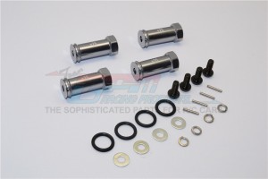GPM ERV010/+25MM ALLOY HEX ADAPTOR +25mm TRAXXAS 1/16 MINI E-REVO Buggy - GUN SILVER - ERV010/+25MM-GS