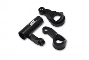 GPM SKE048 ALUMINUM STEERING ASSEMBLY TEAM CORALLY 1/10 SKETER XL4S BRUSHLESS MOSTER TRUCK C-00191 - BLACK - SKE048-BK