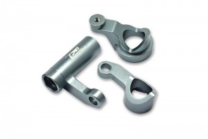 GPM SKE048 ALUMINUM STEERING ASSEMBLY TEAM CORALLY 1/10 SKETER XL4S BRUSHLESS MOSTER TRUCK C-00191 - GUN SILVER - SKE048-GS