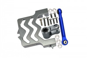 GPM TXMS024N ALUMINUM SERVO MOUNT W/ ALUMINUM TIE ROD - 25T ALUMINUM SERVO HORN TRAXXAS RC 1/10 4WD MAXX MONSTER TRUCK 89076 - GUN SILVER - TXMS024N-GS