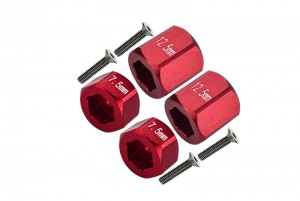 GPM MYT010/75125 ALUMINUM F&R HEX ADAPTERS AXIAL RACING 1/18 YETI JR SCORE TROPHY TRUCK AX90052 - RED - MYT010/75125-R