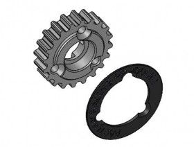 3RACING SAK-F98 Aluminium Center Pulley Set For FF21 Sakura FWD Touring Car - SAK-F98