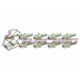 3RACING 3RAC-BS43080/TE 7075 Aluminum 4.3MM Ball Stud L-8 10pcs Teflon - 3RAC-BS43080/TE
