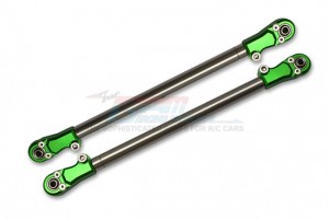 GPM SB014SN-B STAINLESS STEEL ADJUSTABLE REAR UPPER CHASSIS LINK TIE RODS TEAM LOSI RC 1/6 4WD SUPER BAJA REY 4X4 DESERT TRUCK - GREEN - SB014SN-G