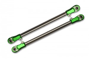 GPM SB2014SN STAINLESS STEEL ADJUSTABLE REAR UPPER CHASSIS LINK TIE RODS TEAM LOSI 1/6 4WD SUPER BAJA REY 2.0 BRUSHLESS DESERT TRUCK LOS05021 - GREEN - SB2014SN-G