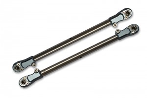GPM SB2014SN STAINLESS STEEL ADJUSTABLE REAR UPPER CHASSIS LINK TIE RODS TEAM LOSI 1/6 4WD SUPER BAJA REY 2.0 BRUSHLESS DESERT TRUCK LOS05021 - GUN SILVER - SB2014SN-GS