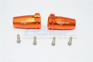 ALUMINIUM REAR AXLE ADAPTERS  - AXIAL SCX10 II - Orange - SCX2022-OR