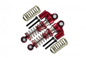 GPM SCX2435F/RL ALUMINUM FRONT / REAR L-SHAPE PIGGY BACK DAMPER 35mm AXIAL 1/24 4WD SCX24 JEEP WRANGLER JLU CRC AXI00002 - RED - SCX2435F/RL-R-S