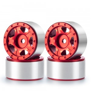 Aluminium 1.0" Beadlock 5 Spoke Wheel Rim For 1/24 Axial Racing SCX24 AXI00001 RC Crawler Car - SCX24-002/RE