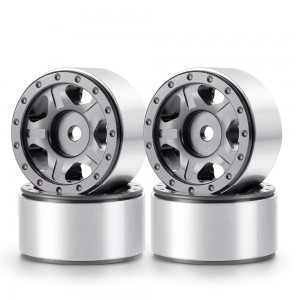Aluminium 1.0" Beadlock 5 Spoke Wheel Rim For 1/24 Axial Racing SCX24 AXI00001 RC Crawler Car - SCX24-002/TI