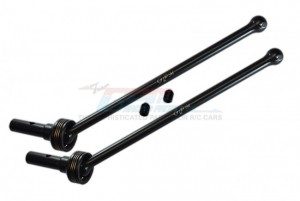 GPM SLE133F/RS-BK 4140 CARBON STEEL FRONT / REAR CVD DRIVE SHAFT TRAXXAS 1/8 4WD SLEDGE MONSTER 95076 - SLE133F/RS-BK
