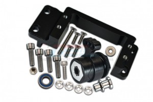 GPM MAKX024A ALUMINUM SERVO MOUNT WITH BUILT-IN SERVO HORN - 25T ARRMA 1/5 4WD KRATON / OUTCAST 8S BLX - MAKX024A-BK