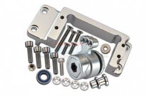 GPM MAKX024A ALUMINUM SERVO MOUNT WITH BUILT-IN SERVO HORN - 25T ARRMA 1/5 4WD KRATON / OUTCAST 8S BLX - SILVER - MAKX024A-S