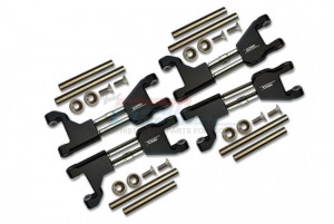 GPM TXMW054FRS ALUMINUM FRONT / REAR UPPER ARMS SUPPORTING MOUNT TRAXXAS RC 1/10 4WD MAXX W/WIDE MAXX MONSTER TRUCK 89086 - BLACK - TXMW054FRS-BK