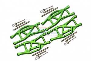 GPM TXMW055FR ALUMINIUM FRONT AND REAR LOWER ARMS TRAXXAS RC 1/10 4WD MAXX W/WIDE MAXX MONSTER TRUCK 89086 - GREEN - TXMW055FR-G