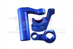 GPM SLE048 ALUMINUM 7075-T6 STEERING ASSEMBLY  TRAXXAS 1/8 RC 4WD SLEDGE MONSTER TRUCK 95076 - BLUE - SLE048-B