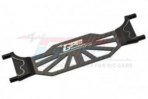 GPM GSLE0126 ALUMINUM 6061-T6 W/ CARBON FIBER BATTERY HOLD-DOW TRAXXAS 1/8 RC 4WD SLEDGE MONSTER 95076 / 1/8 MAXX SLASH 6S 102076-4 - BLACK - GSLE0126-BK