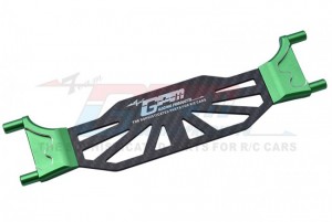 GPM GSLE0126 ALUMINUM 6061-T6 W/ CARBON FIBER BATTERY HOLD-DOW TRAXXAS 1/8 RC 4WD SLEDGE MONSTER 95076 / 1/8 MAXX SLASH 6S 102076-4 - GREEN - GSLE0126-G