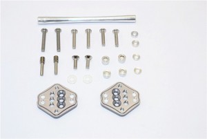 ALUMINIUM FRONT ADJUSTABLE MOUNT FOR ORIGINAL SHOCK TOWER  -  AXIAL SCX10 II - SCX2029FO-GS