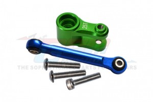 GPM TXMS16025TN ALUMINUM SERVO HORN 25T WITH TIE ROD TRAXXAS 1/5 X-MAXX 8S MONSTER / WIDE MAXX / 1/8 6S MAXX SLASH 102076-4 - GREEN - TXMS16025TN-G