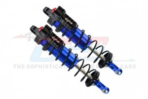 GPM SLE128F/L ALUMINUM 6061-T6 FRONT L-SHAPE PIGGY BACK ADJUSTABLE SPRING DAMPERS 128mm TRAXXAS 1/8 4WD SLEDGE MONSTER 95076-4 - BLUE - SLE128F/L-B-BK