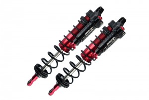 GPM SLE143R/L ALUMINUM 6061-T6 REAR L-SHAPE PIGGY BACK ADJUSTABLE SPRING DAMPERS 143mm TRAXXAS 1/8 4WD SLEDGE MONSTER 95076-4 - RED - SLE143R/L-R-BK