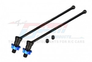 GPM TXM8190F/RNL MEDIUM CARBON STEEL FRONT/REAR CVD SHAFT WITH ALUMINIUM HEX ADAPTER FOR TRAXXAS X-Maxx 8S WideMaxx MONSTER - BLUE - TXM8190F/RNL-B