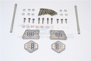 ALUMINIUM FRONT & REAR ADJUSTABLE MOUNT FOR ORIGINAL SHOCK TOWER  -  AXIAL SCX10 II - SCX2029FRO-GS