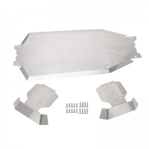 STAINLESS STEEL SKID PLATES PROTECTOR FRONT CENTER REAR CHASSIS 1/8 TRAXXAS SLEDGE 95076-4 - SLESZSP